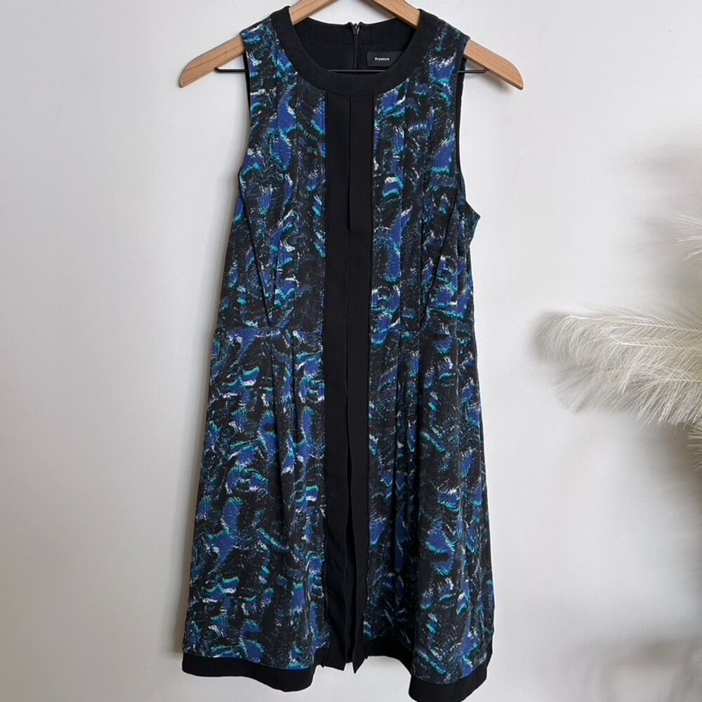 Proenza Schouler 100% Silk Fit and Flare Watercolor Dress